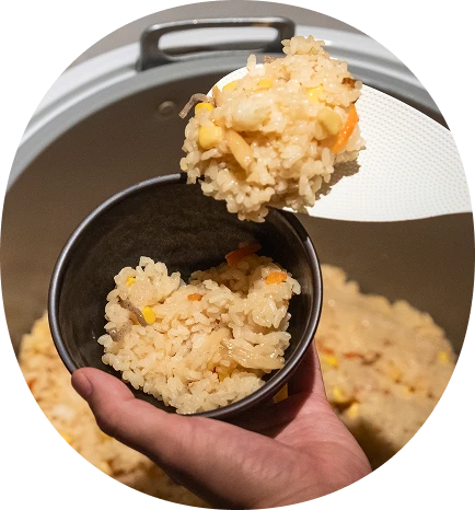 ハーフブッフェの炊き込みご飯